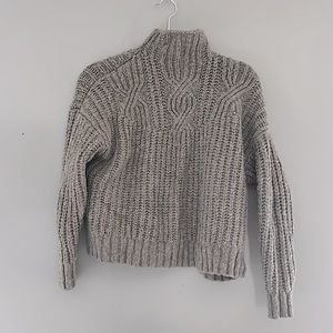 Chunky-nit grey sweater